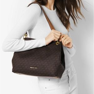 Michael Kors Raven Logo Shoulder Bag